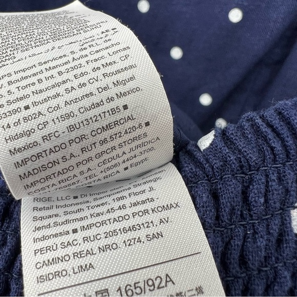 Old Navy Linen Navy polka dot jumpsuit Pockets‎ Smocked Back - Picture 13 of 15